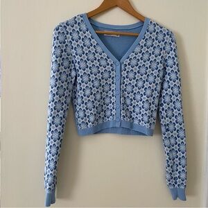 Hollister Blue Floral Cardigan
